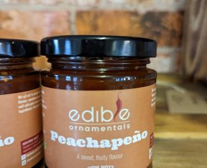 Picture of Peachapeno Chilli Jam on the shelf at the Chilli Ranch.