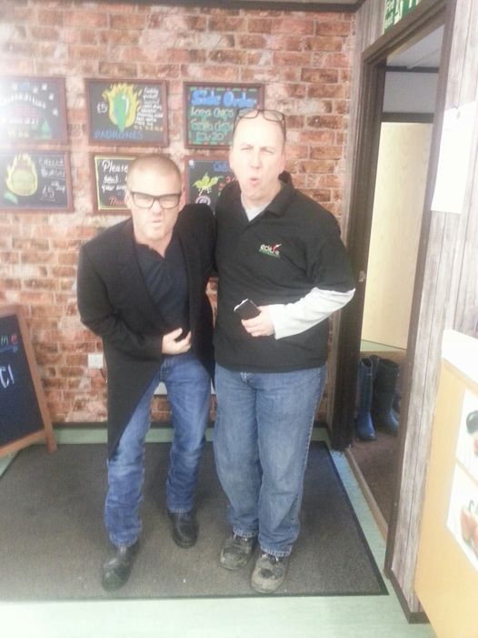 Picture of Heston Blumenthal and Shawn Plumb at the Chilli Ranch.