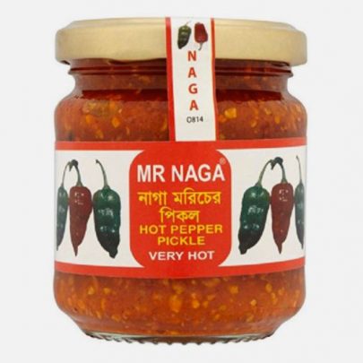 Picture of a jar of Mr Naga Indian style hot pickle.