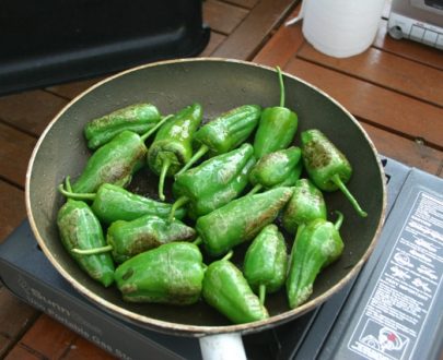 Frying Padrone Peppers